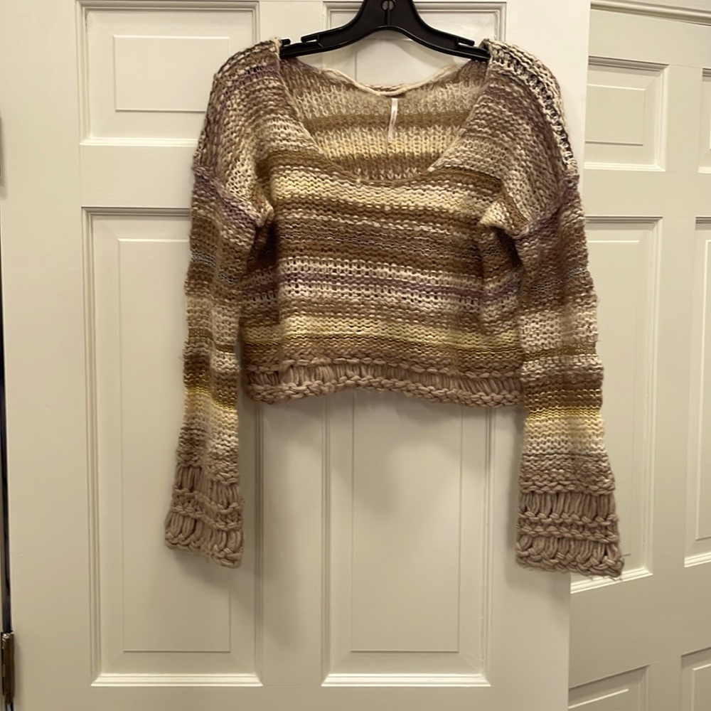 Free People crop knit sweater
